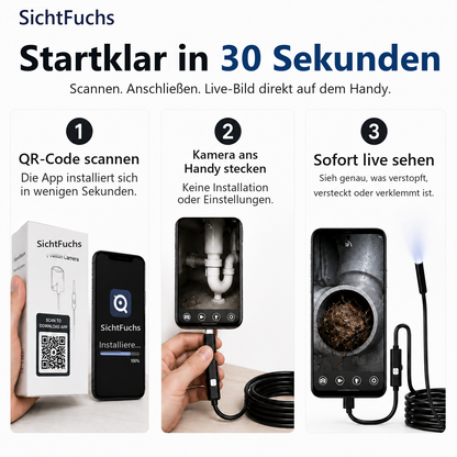 SichtFuchs™ – Inspektionskamera für dein Handy
